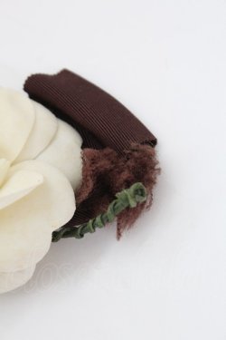 画像4: KANEKO ISAO / カメリアリボンコサージュ  シロ×ブラウン T-25-06-28-023-EL-ZA-OW-ZT-K015