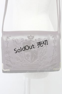 画像2: metamorphose / エンブレム刺繍ポシェット  ブラウン T-25-06-28-006-ME-BG-IG-ZT171