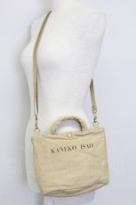画像1: KANEKO ISAO / ミニトートバッグ  ベージュ T-25-06-28-010-EL-BG-OW-ZT088 (1)