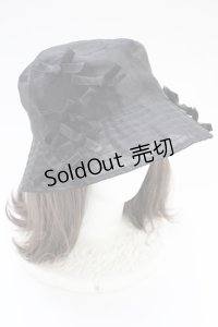 Candy Stripper / TENDER RIBBON SEE THROUGH BUCKET HAT  ブラック T-25-06-29-004-PU-AC-OW-ZT