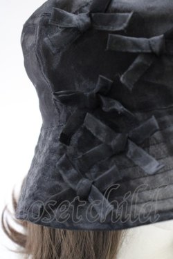 画像3: Candy Stripper / TENDER RIBBON SEE THROUGH BUCKET HAT  ブラック T-25-06-29-004-PU-AC-OW-ZT