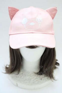 画像1: NieR Clothing / 犬耳付きPINK CAP【ちゃむちゃむ】  ピンク T-25-06-29-007-PU-AC-IG-ZT