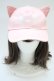 画像1: NieR Clothing / 犬耳付きPINK CAP【ちゃむちゃむ】  ピンク T-25-06-29-007-PU-AC-IG-ZT (1)