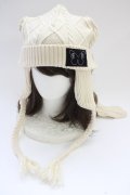 Candy Stripper / CABLE BUNNY EAR ビーニー  アイボリー T-25-06-29-008-PU-AC-OW-ZT