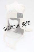 Candy Stripper / CABLE BUNNY EAR ビーニー  アイボリー T-25-06-29-008-PU-AC-OW-ZT
