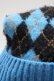 画像4: Candy Stripper / FLUFFY CHECK BUNNY EAR BEANIE  ブルー T-25-06-29-009-PU-AC-OW-ZT (4)
