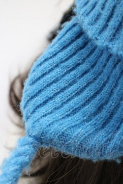 画像5: Candy Stripper / FLUFFY CHECK BUNNY EAR BEANIE  ブルー T-25-06-29-009-PU-AC-OW-ZT