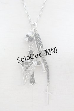 画像2: SEX POT ReVeNGe / クロスセーフティーピンネックレス  シルバー T-25-06-30-005-SP-AC-IG-ZT