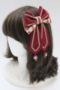 metamorphose / うたかたの華かぐらリボンクリップ  えんじ T-25-06-30-010-ME-AC-IG-ZT