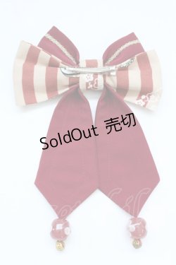 画像2: metamorphose / うたかたの華かぐらリボンクリップ  えんじ T-25-06-30-010-ME-AC-IG-ZT168-F005
