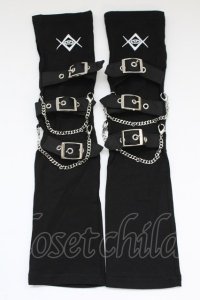 REFLEM / チェーン付きアームウォーマー両手分SET  ブラック T-25-06-30-011-PU-ZA-OW-ZT