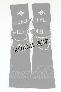 REFLEM / チェーン付きアームウォーマー両手分SET  ブラック T-25-06-30-011-PU-ZA-OW-ZT