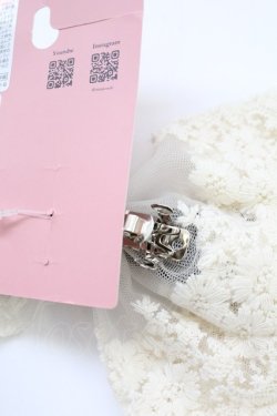画像2: m petit by misako / AMレースバレッタ  シロ T-25-06-30-014-LO-AC-YM-ZT