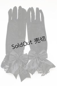 GOTHその他 / リボン付きグローブ  ブラック T-25-06-30-017-EL-ZA-OW-ZT168-F006