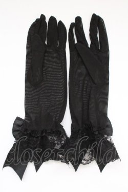 画像2: GOTHその他 / リボン付きグローブ  ブラック T-25-06-30-017-EL-ZA-OW-ZT