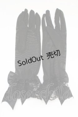 画像2: GOTHその他 / リボン付きグローブ  ブラック T-25-06-30-017-EL-ZA-OW-ZT168-F006
