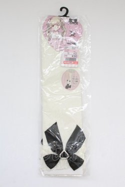 画像1: イモちゃんコラボ / CSラッセルリボンクルーソックス 23-25 シロ T-25-06-30-021-0-SH-YM-ZT