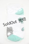 NieR Clothing / 靴下  シエル グリーン×ホワイト T-25-06-30-022-PU-ZA-IG-ZT168-F006