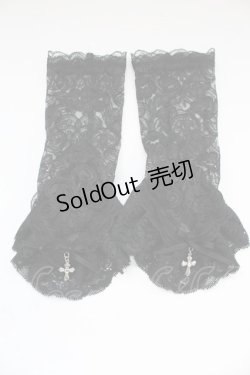 画像1: GOTHその他 / クロスモチーフグローブ  ブラック T-25-06-30-024-EL-ZA-OW-ZT