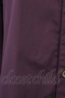 画像4: AXES-X / 矢羽根PT&桔梗刺繍シャツ L パープル T-25-07-02-022-LO-BL-SA-ZT