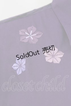 画像5: AXES-X / 矢羽根PT&桔梗刺繍シャツ L パープル T-25-07-02-022-LO-BL-SA-ZI