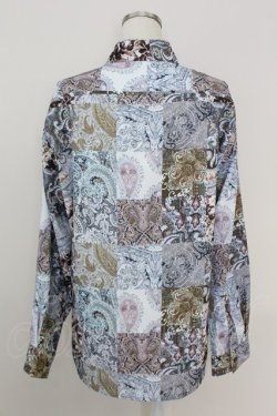 画像2: AXES-X / パッチワーク柄シャツ M ベージュ T-25-07-02-023-LO-BL-SA-ZT