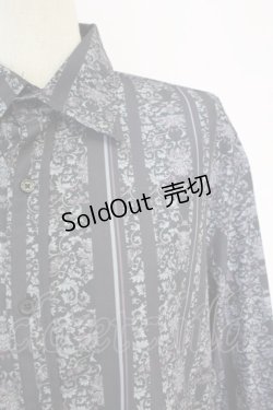 画像4: axes femme / 更紗ストライプ柄メンズシャツ M ブラック T-25-07-02-025-AX-BL-SA-ZI