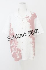 axes femme / 和柄ｍｉｘハワイアンシャツ M レッド T-25-07-02-003-AX-BL-SA-ZI