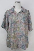 axes femme / ペイズリーハワイアンシャツ M ピンク T-25-07-02-006-AX-BL-SA-ZT