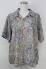 axes femme / ペイズリーハワイアンシャツ M ピンク T-25-07-02-006-AX-BL-SA-ZI