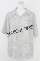 axes femme / ペイズリーハワイアンシャツ M ピンク T-25-07-02-006-AX-BL-SA-ZI
