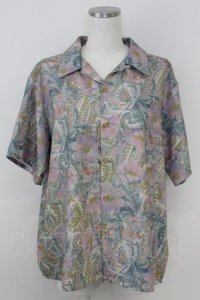 axes femme / ペイズリーハワイアンシャツ M ピンク T-25-07-02-006-AX-BL-SA-ZI