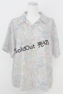 画像1: axes femme / ペイズリーハワイアンシャツ M ピンク T-25-07-02-006-AX-BL-SA-ZI