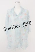 AXES-X / 縁日水風船ptシャツ M ブルー T-25-07-02-007-LO-BL-SA-ZI