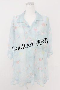 AXES-X / 縁日水風船ptシャツ M ブルー T-25-07-02-007-LO-BL-SA-ZI