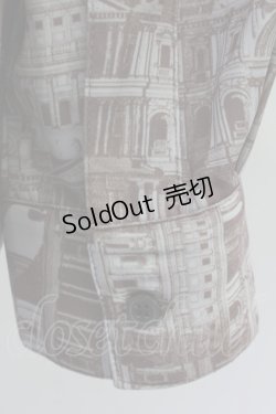 画像3: AXES-X / 北欧建物プリントシャツ M オレンジ T-25-07-02-012-LO-BL-SA-ZI