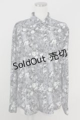 axes femme / ペイズリー×ローズ長袖シャツ M ブラウン T-25-07-02-014-AX-BL-SA-ZI