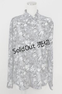 axes femme / ペイズリー×ローズ長袖シャツ M ブラウン T-25-07-02-014-AX-BL-SA-ZI