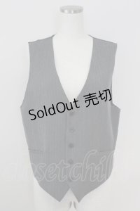 AXES-X / ヘリンボーンベスト M グレー T-25-07-02-002-LO-TO-SA-ZI