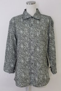 axes femme / 花柄メンズシャツ M グリーン T-25-07-02-016-AX-BL-SA-ZI