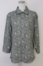 画像1: axes femme / 花柄メンズシャツ M グリーン T-25-07-02-016-AX-BL-SA-ZI (1)