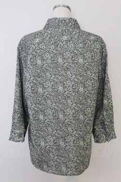 画像2: axes femme / 花柄メンズシャツ M グリーン T-25-07-02-016-AX-BL-SA-ZT
