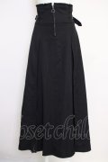 axes femme / センタージップロングスカート  黒 T-25-07-05-016-AX-SK-SA-ZT