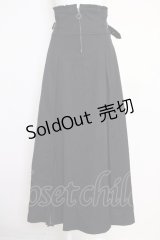 axes femme / センタージップロングスカート  黒 T-25-07-05-016-AX-SK-SA-ZI