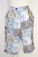 AXES-X / パッチワーク柄ショートパンツ M ベージュ T-25-07-05-019-LO-PA-SA-ZI