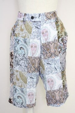 画像1: AXES-X / パッチワーク柄ショートパンツ M ベージュ T-25-07-05-019-LO-PA-SA-ZT