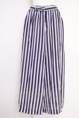 axes femme / マルチストライプワイドパンツ  パープル T-25-07-05-020-AX-PA-SA-ZI