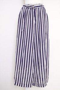axes femme / マルチストライプワイドパンツ  パープル T-25-07-05-020-AX-PA-SA-ZI