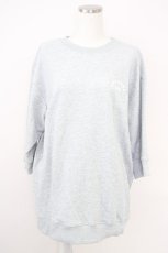 画像1: axes femme / 薔薇刺繍×英字プルオーバー L グレー T-25-07-05-004-AX-TO-SA-ZI (1)