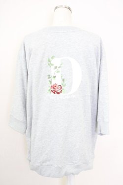画像2: axes femme / 薔薇刺繍×英字プルオーバー L グレー T-25-07-05-004-AX-TO-SA-ZT